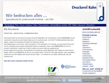 Tablet Screenshot of druckerei-rahn.de